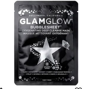 2 GlamGlow BubbleSheet deep cleanse masks + sample